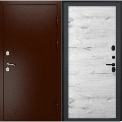 Входная дверь Luxor - медный антик - Без фрезеровки Дуб арктик горизонт