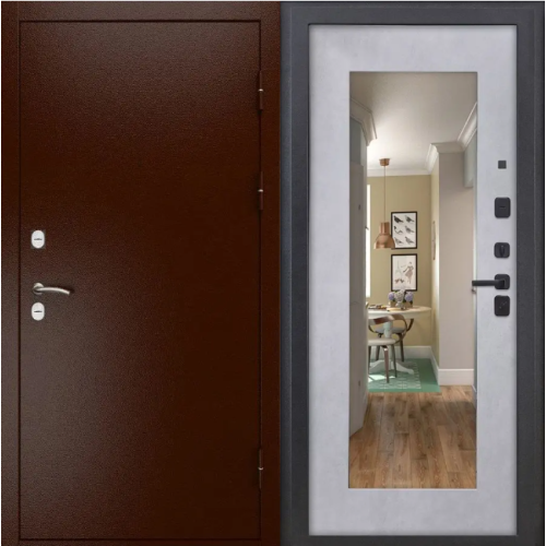 Входная дверь Luxor - медный антик - ФЛЗ-603 Бетон снежный