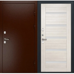 Входная дверь Luxor - медный антик - СБ-1 (ст. белое, 16мм, Беленый дуб)