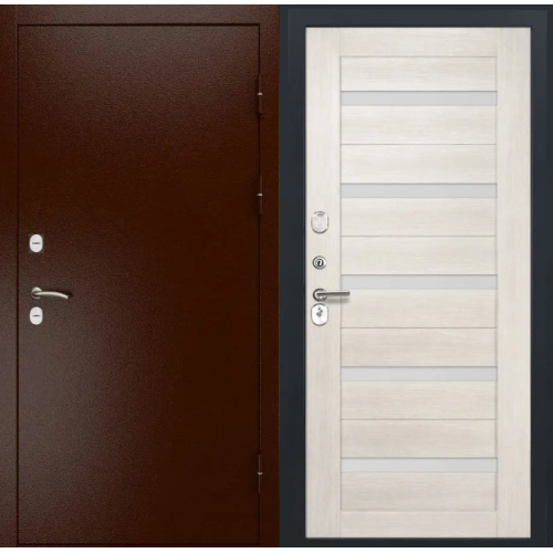 Входная дверь Luxor - медный антик - СБ-1 (ст. белое, 16мм, Беленый дуб)